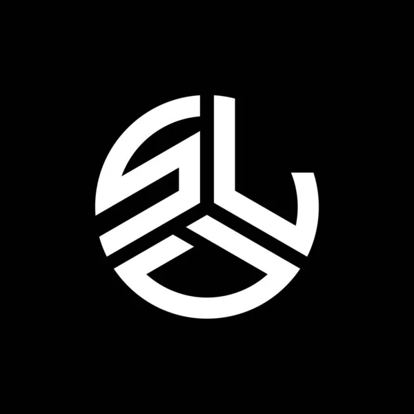 Projekt Logo Litery Sld Czarnym Tle Sld Twórcze Inicjały Koncepcja — Wektor stockowy