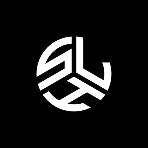 Diseño Del Logotipo Letra Slh Sobre Fondo Negro Slh Iniciales — Vector de stock