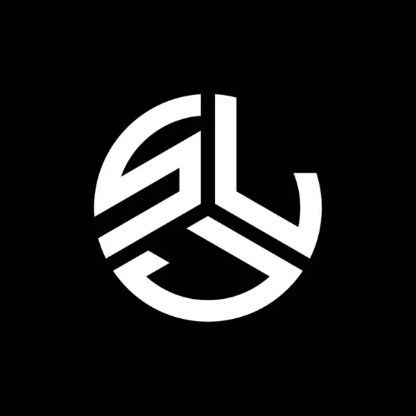 Projekt Logo Litery Slj Czarnym Tle Slj Twórcze Inicjały Koncepcja — Wektor stockowy