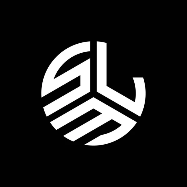 Дизайн Логотипа Slm Черном Фоне Концепция Логотипа Инициалами Slm Дизайн — стоковый вектор