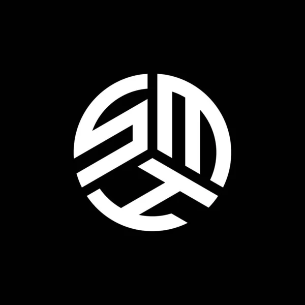 ブラックを基調としたSmhレターロゴデザイン Smhクリエイティブイニシャルレターロゴコンセプト Smhレターデザイン — ストックベクタ