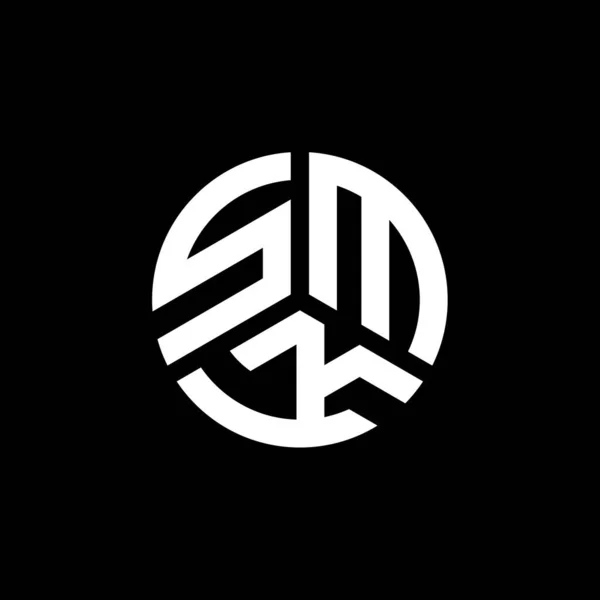 Logo Smk Sfondo Nero Smk Creativo Iniziali Lettera Logo Concetto — Vettoriale Stock