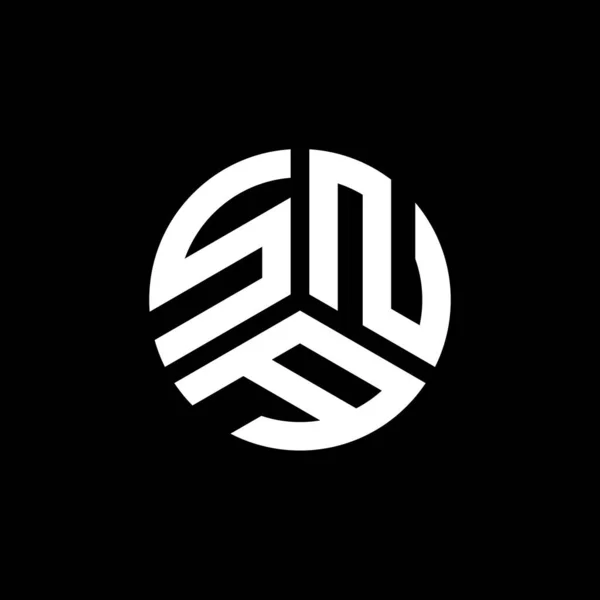 Дизайн Логотипа Sna Чёрном Фоне Творческие Инициалы Sna Буквенно Обозначают — стоковый вектор