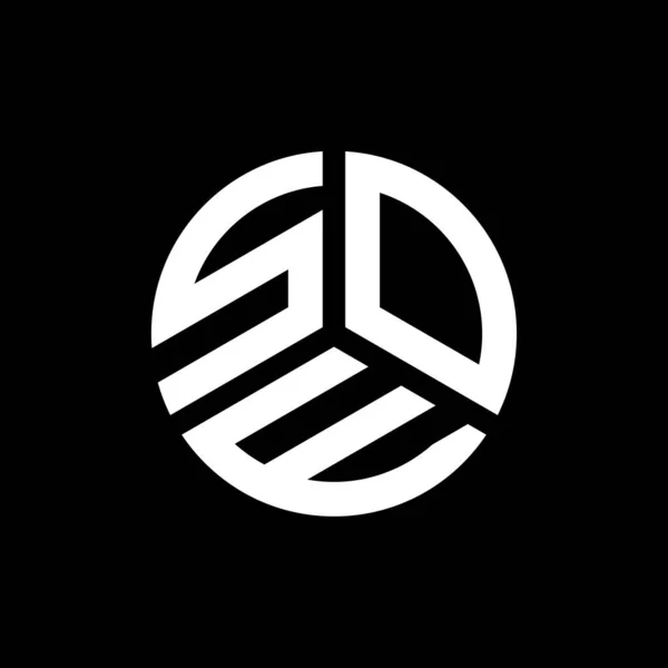 Дизайн Логотипу Літери Soe Чорному Тлі Творчі Ініціали Soe Концепція — стоковий вектор