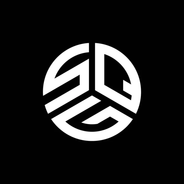 Siyah Arkaplanda Sqg Harf Logosu Tasarımı Sqg Yaratıcı Harflerin Baş — Stok Vektör
