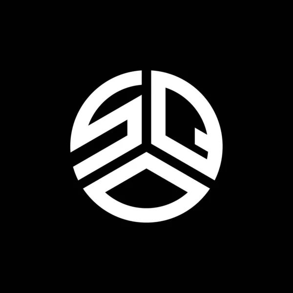 Projekt Logo Litery Sqa Czarnym Tle Sqa Kreatywne Inicjały Koncepcja — Wektor stockowy