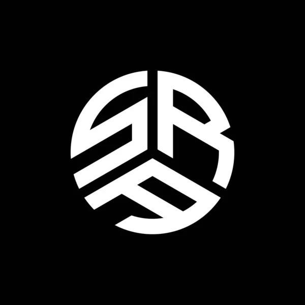 Sra Schriftzug Logo Design Auf Schwarzem Hintergrund Sra Kreative Initialen — Stockvektor