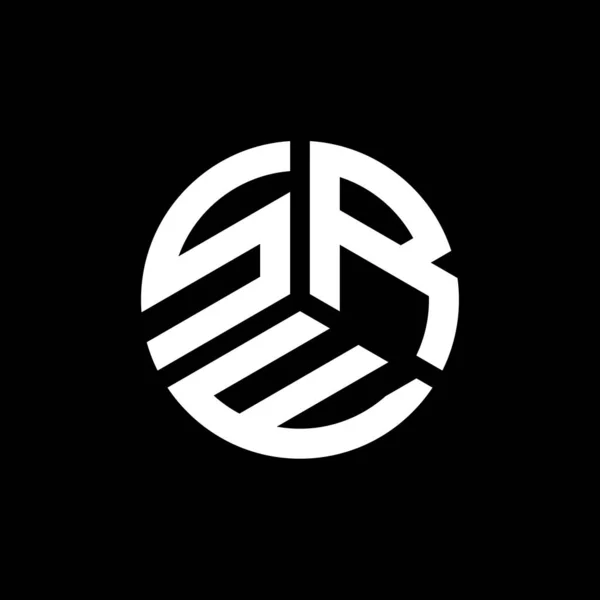 Diseño Del Logotipo Letra Sre Sobre Fondo Negro Sre Iniciales — Vector de stock