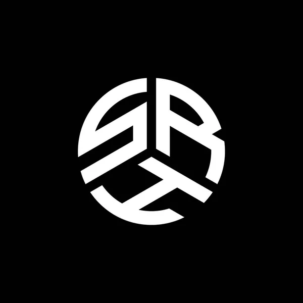 Srh Буква Дизайн Логотипа Черном Фоне Концепция Логотипа Инициалами Srh — стоковый вектор