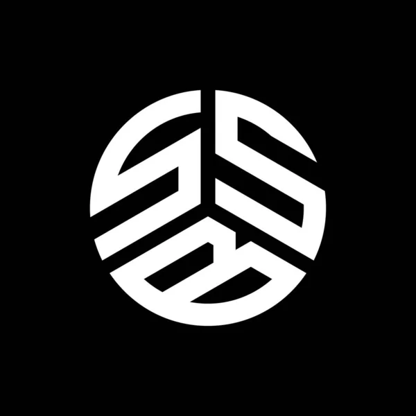 Design Logo Literei Ssb Fundal Negru Ssb Creativ Iniţiale Litera — Vector de stoc