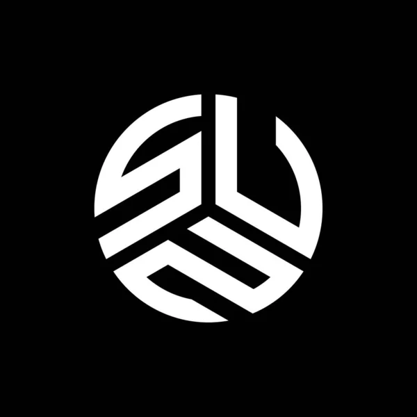 Дизайн Логотипа Sun Чёрном Фоне Концепция Логотипа Sun Creative Initials — стоковый вектор