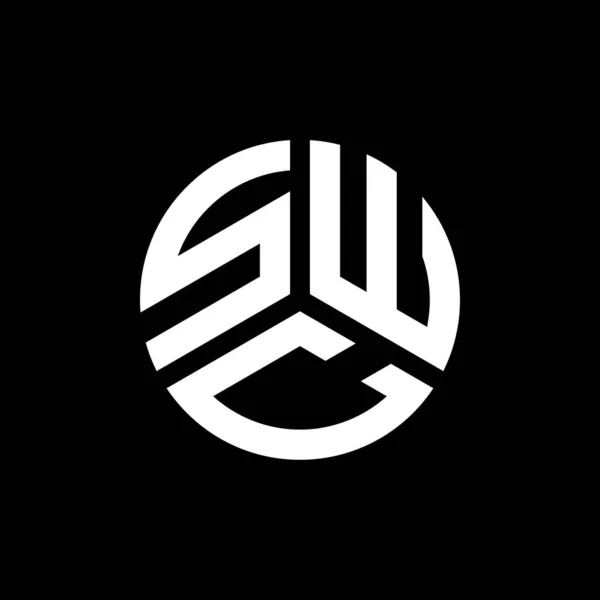 Swc Letter Logo Design Auf Schwarzem Hintergrund Swc Kreative Initialen — Stockvektor