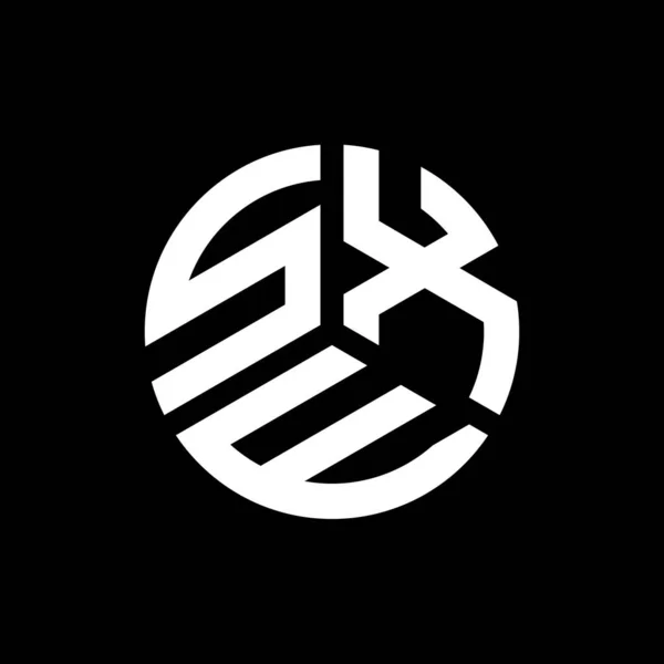 Sxe Letter Logo Design Auf Schwarzem Hintergrund Sxe Kreative Initialen — Stockvektor