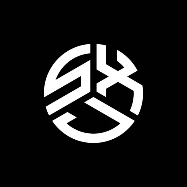 Diseño Del Logotipo Letra Sxj Sobre Fondo Negro Sxj Iniciales — Archivo Imágenes Vectoriales