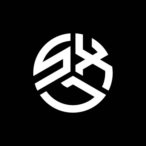 Diseño Del Logotipo Letra Sxl Sobre Fondo Negro Sxl Iniciales — Vector de stock