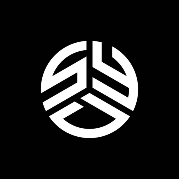 Siyah Arka Planda Syd Harf Logosu Tasarımı Syd Yaratıcı Harflerin — Stok Vektör