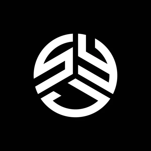 Projekt Logo Litery Syj Czarnym Tle Syj Twórcze Inicjały Koncepcja — Wektor stockowy