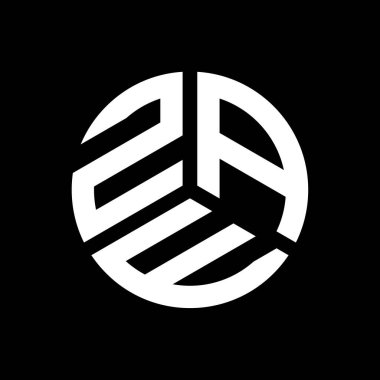 Siyah arka planda ZAE harf logosu tasarımı. ZAE yaratıcı harf logosu konsepti. ZAE harf tasarımı.