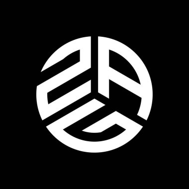 Siyah arkaplanda ZAG harfi logo tasarımı. ZAG yaratıcı harflerin baş harfleri logo kavramı. ZAG harf tasarımı.