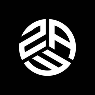 Siyah arka planda ZAW harf logosu tasarımı. ZAW yaratıcı harflerin baş harfleri logo kavramı. ZAW harf tasarımı