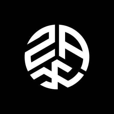 Siyah arkaplanda ZAX harf logosu tasarımı. ZAX yaratıcı harflerin baş harfleri logo kavramı. ZAX harf tasarımı.