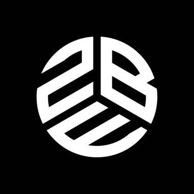 Siyah arka planda ZBE harfi logo tasarımı. ZBE yaratıcı harflerin baş harfleri logo kavramı. ZBE harf tasarımı.