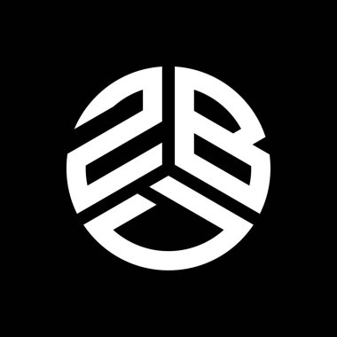 Siyah arkaplanda ZBD harf logosu tasarımı. ZBD yaratıcı harflerin baş harfleri logo kavramı. ZBD harf tasarımı.