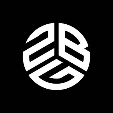 Siyah arkaplanda ZBG harf logosu tasarımı. ZBG yaratıcı harflerin baş harfleri logo kavramı. ZBG harf tasarımı.