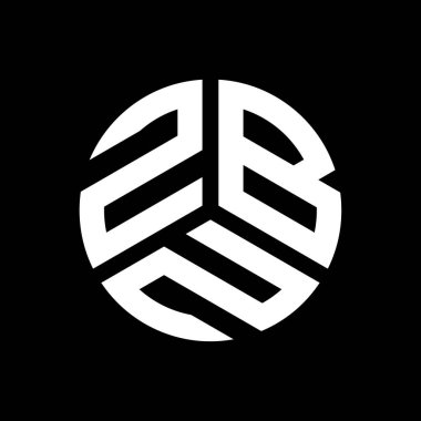 Siyah arkaplanda ZBN harf logosu tasarımı. ZBN yaratıcı harflerin baş harfleri logo kavramı. ZBN harf tasarımı.