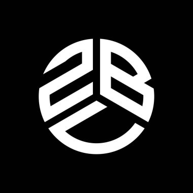 Siyah arkaplanda ZBV harf logosu tasarımı. ZBV yaratıcı harflerin baş harfleri logo kavramı. ZBV harf tasarımı.