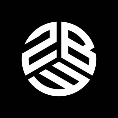 Siyah arkaplanda ZBV harf logosu tasarımı. ZBV yaratıcı harflerin baş harfleri logo kavramı. ZBV harf tasarımı.