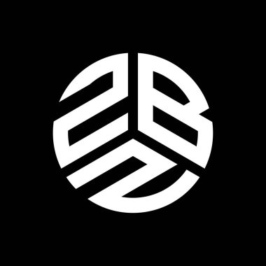 Siyah arkaplanda ZBZ harf logosu tasarımı. ZBZ yaratıcı harf logosu konsepti. ZBZ harf tasarımı.