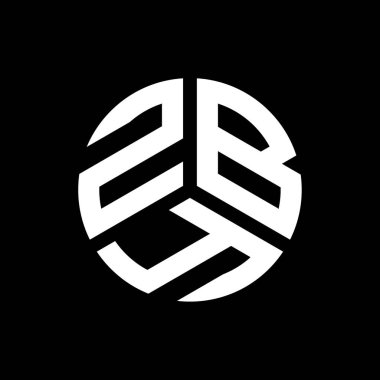 Siyah arka planda ZBY harfi logo tasarımı. ZBY yaratıcı harflerin baş harfleri logo kavramı. ZBY harf tasarımı.