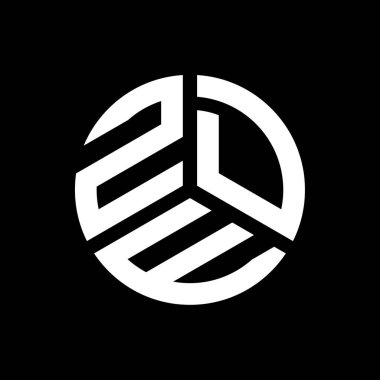 Siyah arkaplanda ZDE harf logosu tasarımı. ZDE yaratıcı harflerin baş harfleri logo kavramı. ZDE harf tasarımı.