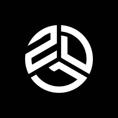 Siyah arkaplanda ZDL harf logosu tasarımı. ZDL yaratıcı harflerin baş harfleri logo kavramı. ZDL harf tasarımı.