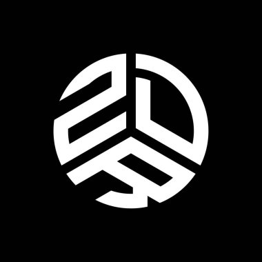 Siyah arka planda ZDR harf logosu tasarımı. ZDR yaratıcı harflerin baş harfleri logo kavramı. ZDR harf tasarımı.