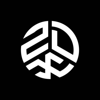 Siyah arkaplanda ZDX harf logosu tasarımı. ZDX yaratıcı harflerin baş harfleri logo kavramı. ZDX harf tasarımı.
