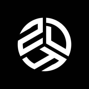 Siyah arka planda ZDY harfi logo tasarımı. ZDY yaratıcı harflerin baş harfleri logo kavramı. ZDY harf tasarımı.