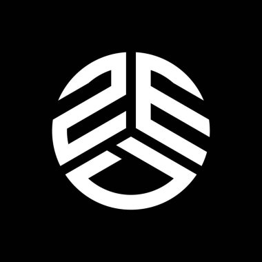 Siyah arka planda Zed harfi logo tasarımı. Zed yaratıcı harflerin baş harfleri logo kavramı. ZED harf tasarımı.