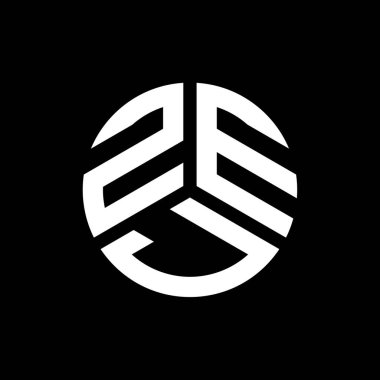Siyah arka planda ZEJ harf logosu tasarımı. ZEJ yaratıcı harflerin baş harfleri logo kavramı. ZEJ harf tasarımı.
