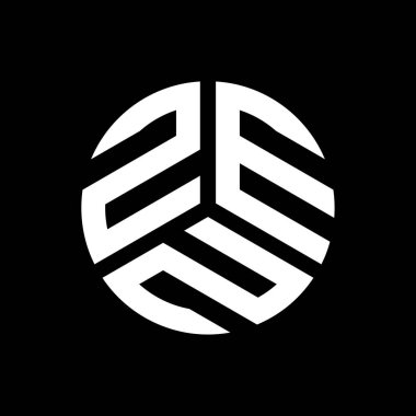 Siyah arkaplanda ZEN harf logosu tasarımı. ZEN yaratıcı harfler logosu konsepti. ZEN harf tasarımı.