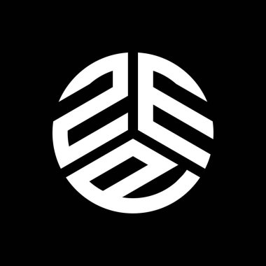 Siyah arkaplanda ZEP harf logosu tasarımı. ZEP yaratıcı harflerin baş harfleri logo kavramı. ZEP harf tasarımı.