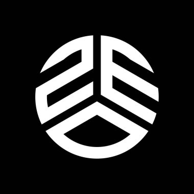 Siyah arka planda ZEO harfi logo tasarımı. ZEO yaratıcı harflerin baş harfleri logo kavramı. ZEO harf tasarımı.