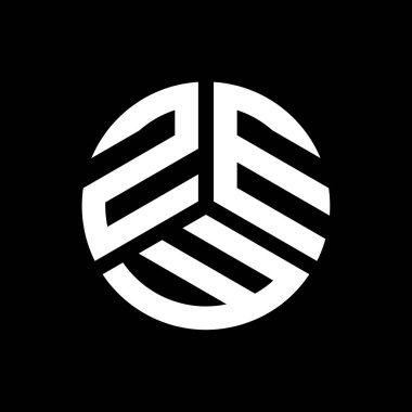 Siyah arka planda ZEW harf logosu tasarımı. ZEW yaratıcı harflerin baş harfleri logo kavramı. ZEW harf tasarımı.