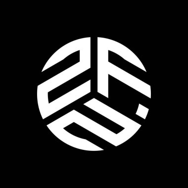 Siyah arka planda ZFN harf logosu tasarımı. ZFN yaratıcı harflerin baş harfleri logo kavramı. ZFN harf tasarımı.