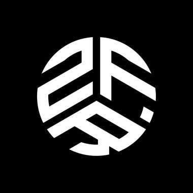 Siyah arka planda ZFR harf logosu tasarımı. ZFR yaratıcı harflerin baş harfleri logo kavramı. ZFR harf tasarımı.