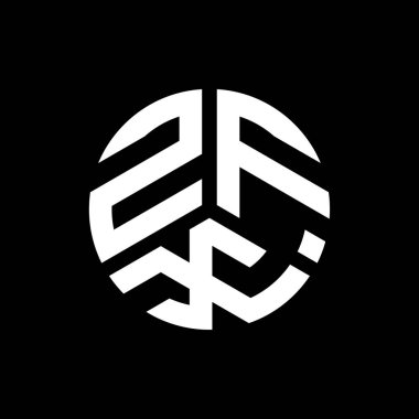 Siyah arkaplanda ZFx harfi logo tasarımı. ZFx yaratıcı harflerin baş harfleri logo kavramı. ZFx harf tasarımı.