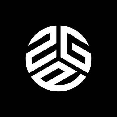 Siyah arkaplanda ZGP harf logosu tasarımı. ZGP yaratıcı harflerin baş harfleri logo kavramı. ZGP harf tasarımı.