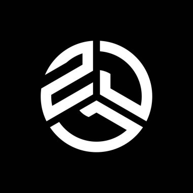 Siyah arka planda ZJK harf logosu tasarımı. ZJK yaratıcı harflerin baş harfleri logo kavramı. ZJK harf tasarımı.