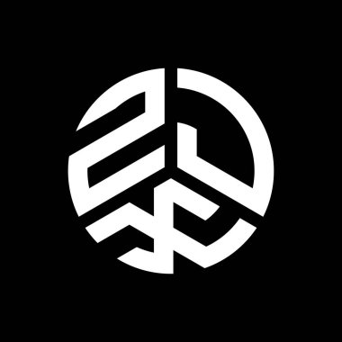 Siyah arkaplanda ZJX harf logosu tasarımı. ZJX yaratıcı harflerin baş harfleri logo kavramı. ZJX harf tasarımı.